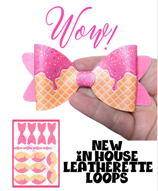 Make your own Full leatherette bows 4”including tails and centres