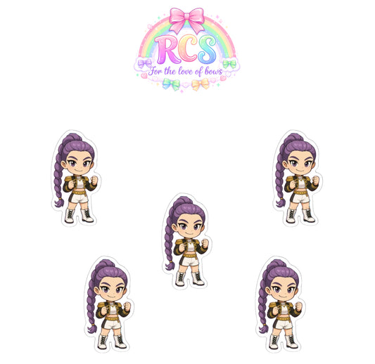 Demon girl laser cut flat back embellishments x 4