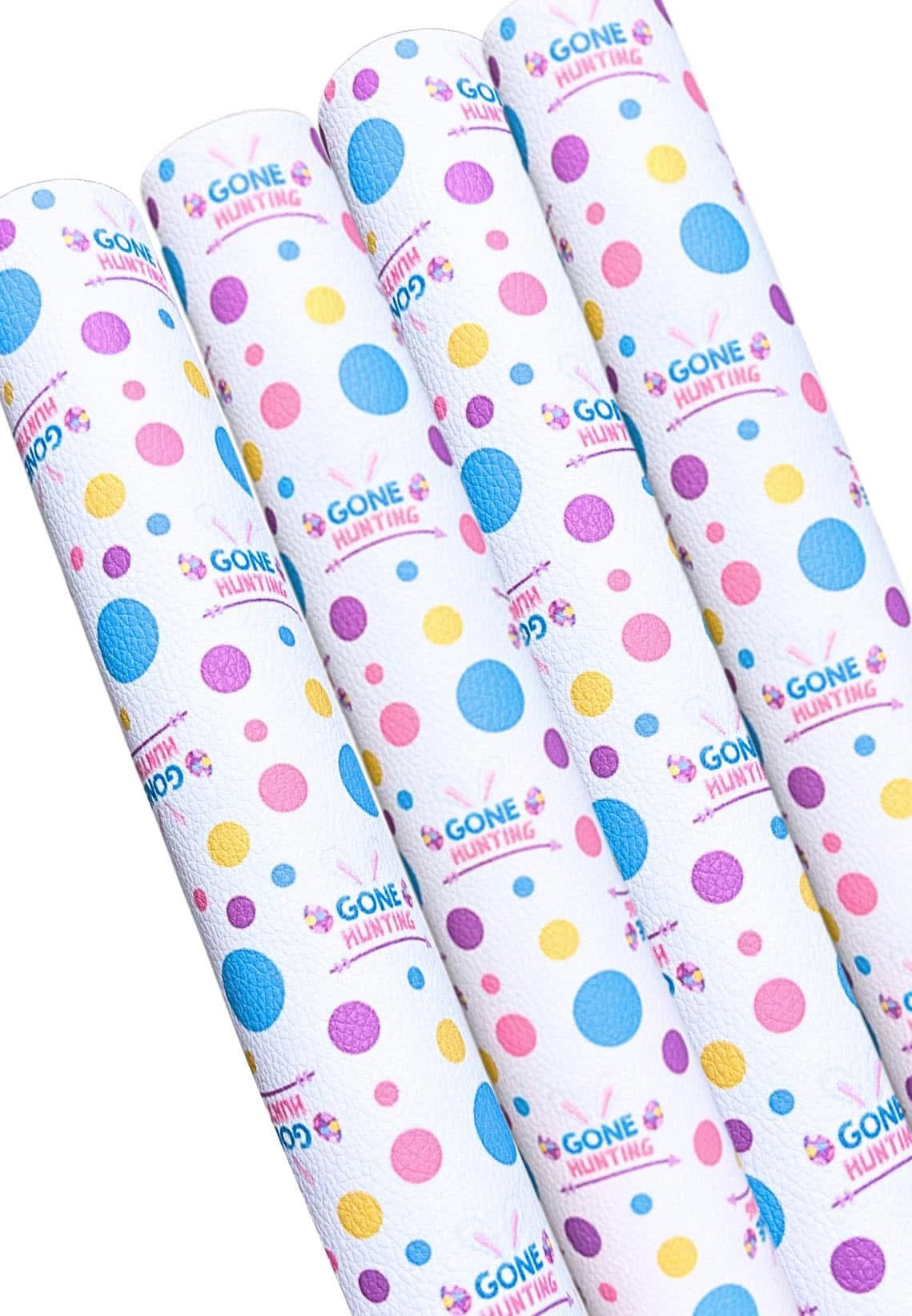 Gone Hunting Easter Bunny Leatherette fabric A4