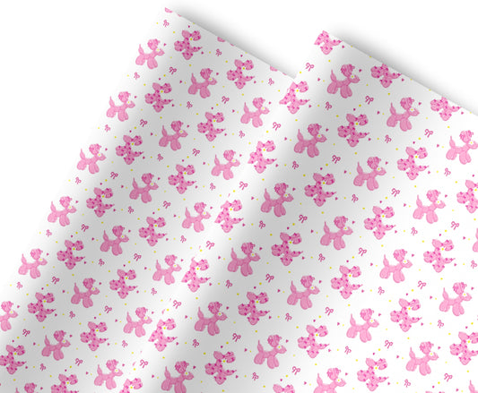 In house leatherette fabric A4 Balloon Poodle
