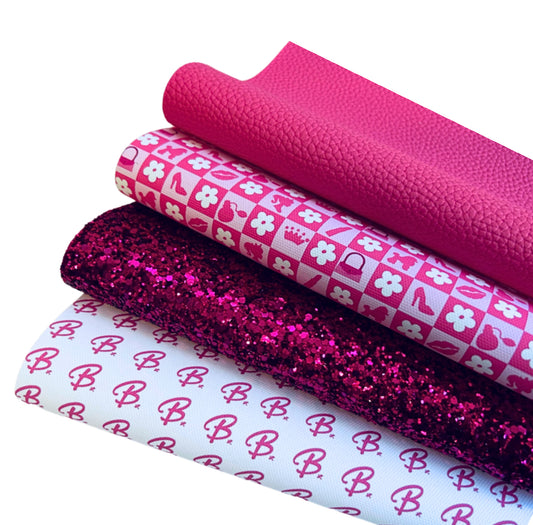 Pink Barbie theme Dolls world fabric bundle