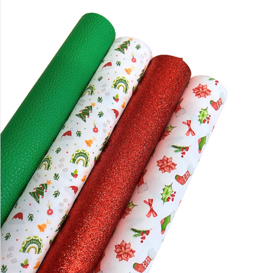 Christmas fun themed fabric set A4