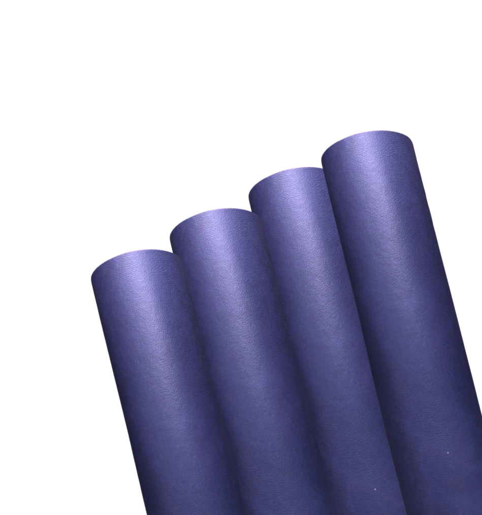 Deep smooth purple leatherette fabric A4
