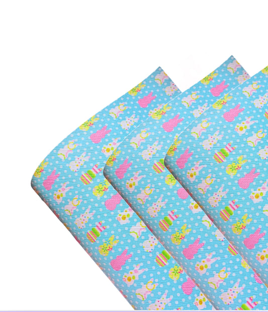 Easter bunny leatherette fabric A4