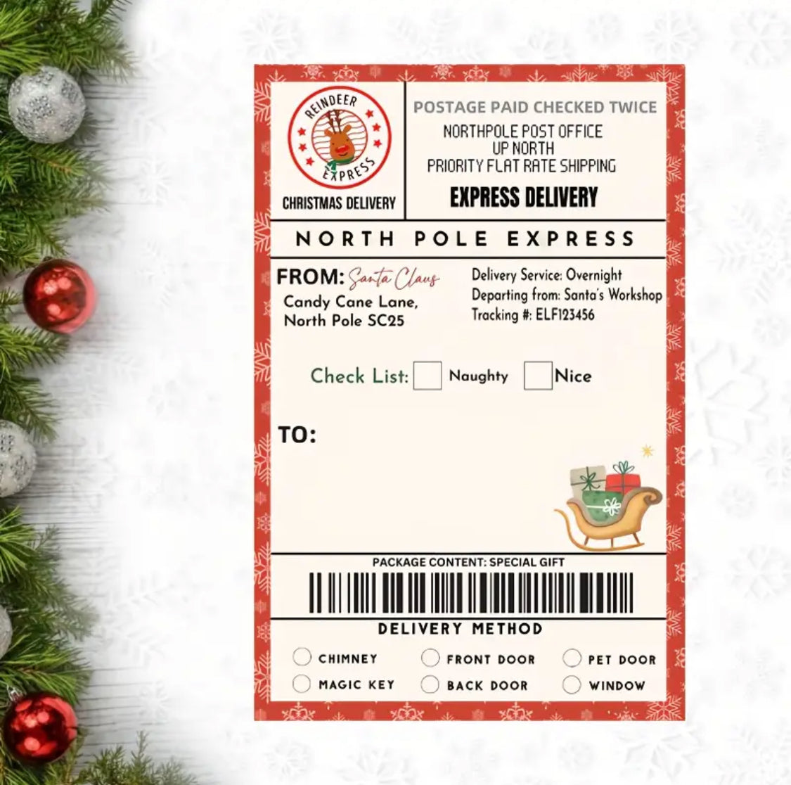 Festive Postcards to Santa