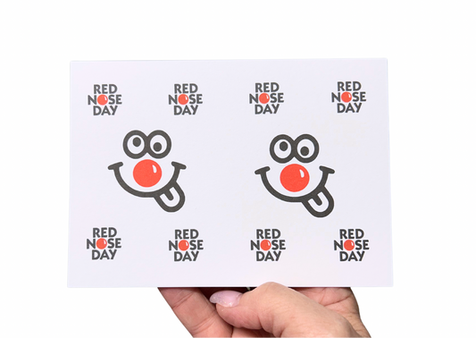 10 x Red Nose Day In house printed bow display cards