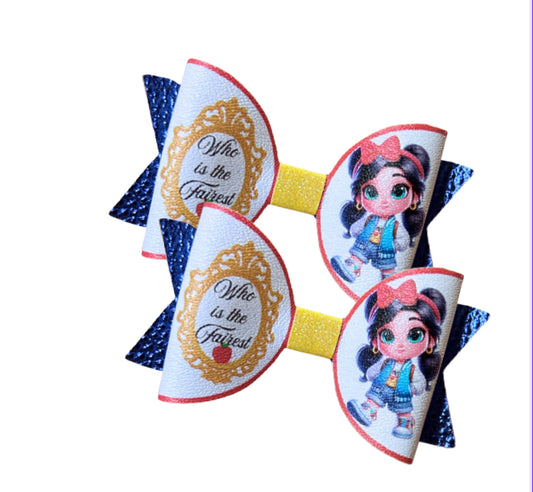 7 x printed in house Leatherette bow loops 3.5” Who is the Fairest