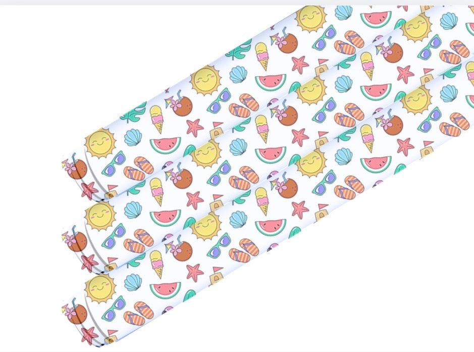 Canvas printed fabric A4 Summer Vibes