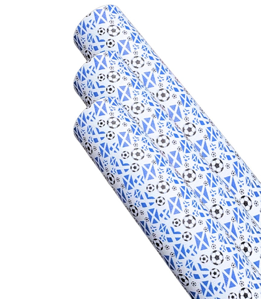 Canvas printed fabric A4 Scotland Flags & FootBall