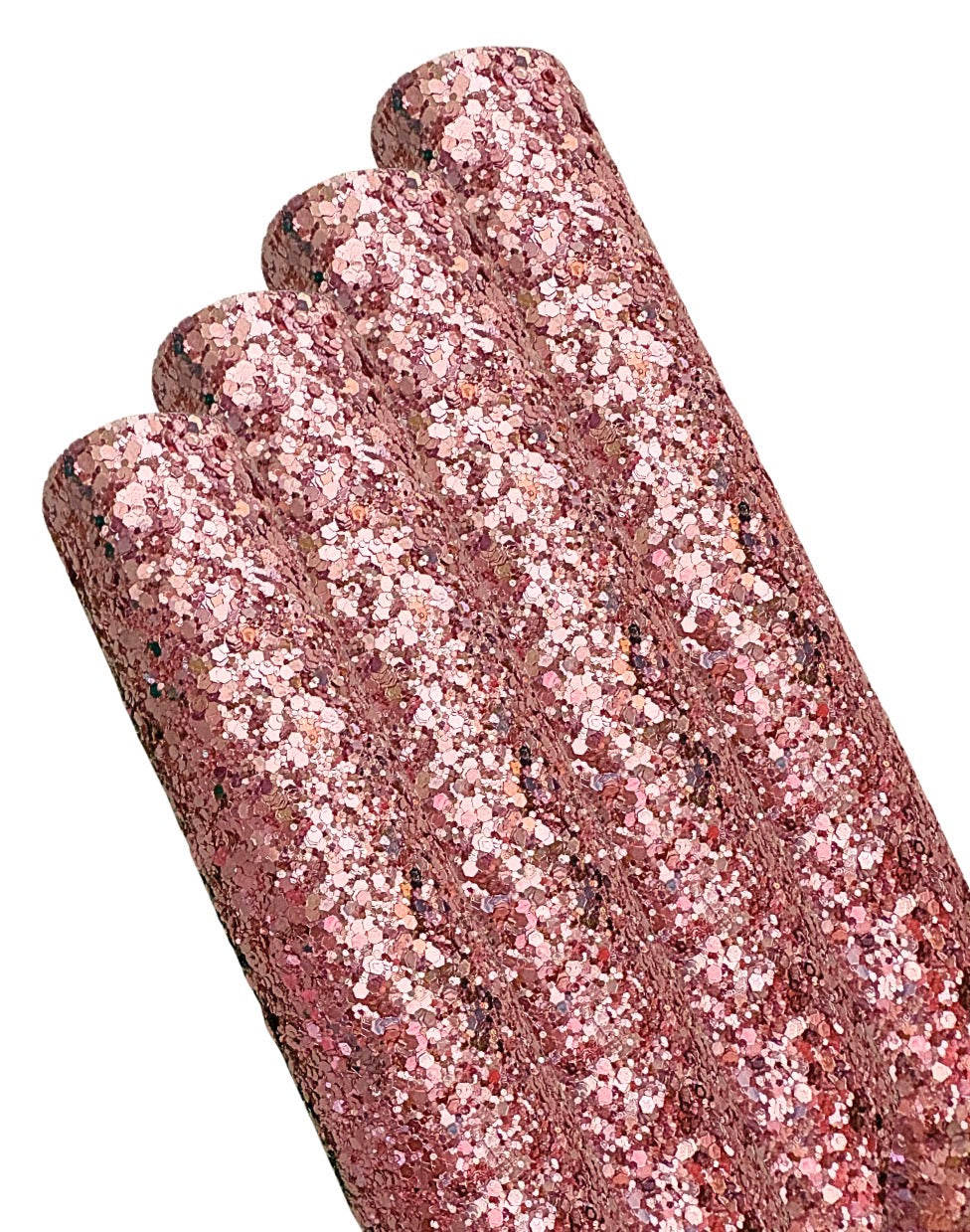 Rose Gold luxury chunky glitter fabric A4
