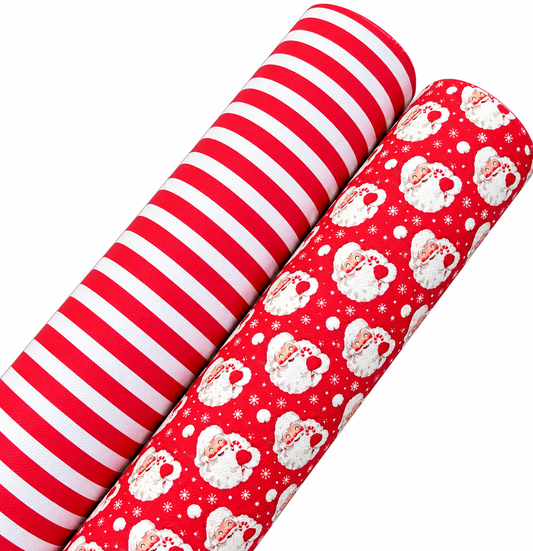 Two piece Hey Santa  leatherette/Canvas A4 set
