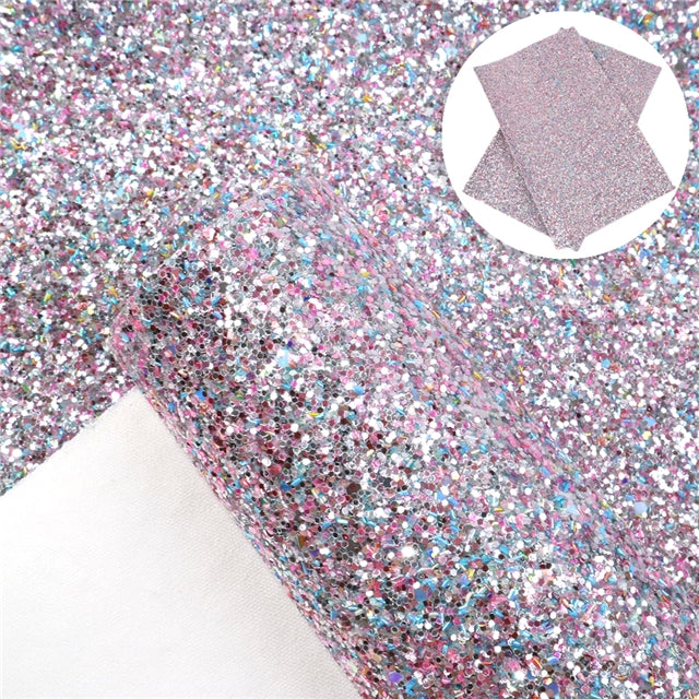 All that jazz chunky glitter fabric A4