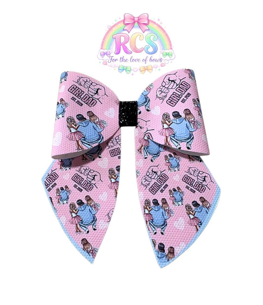 4 x Leatherette cut around bow loops and sailor Tails 3.5” Fathers Day