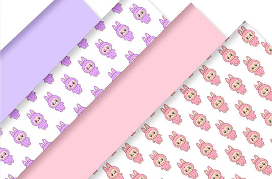 Bubu Bear themed printed premium canvas   A4 set