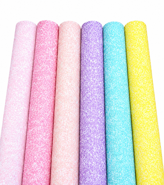 Sugar ice Chunky glitter fabric A4