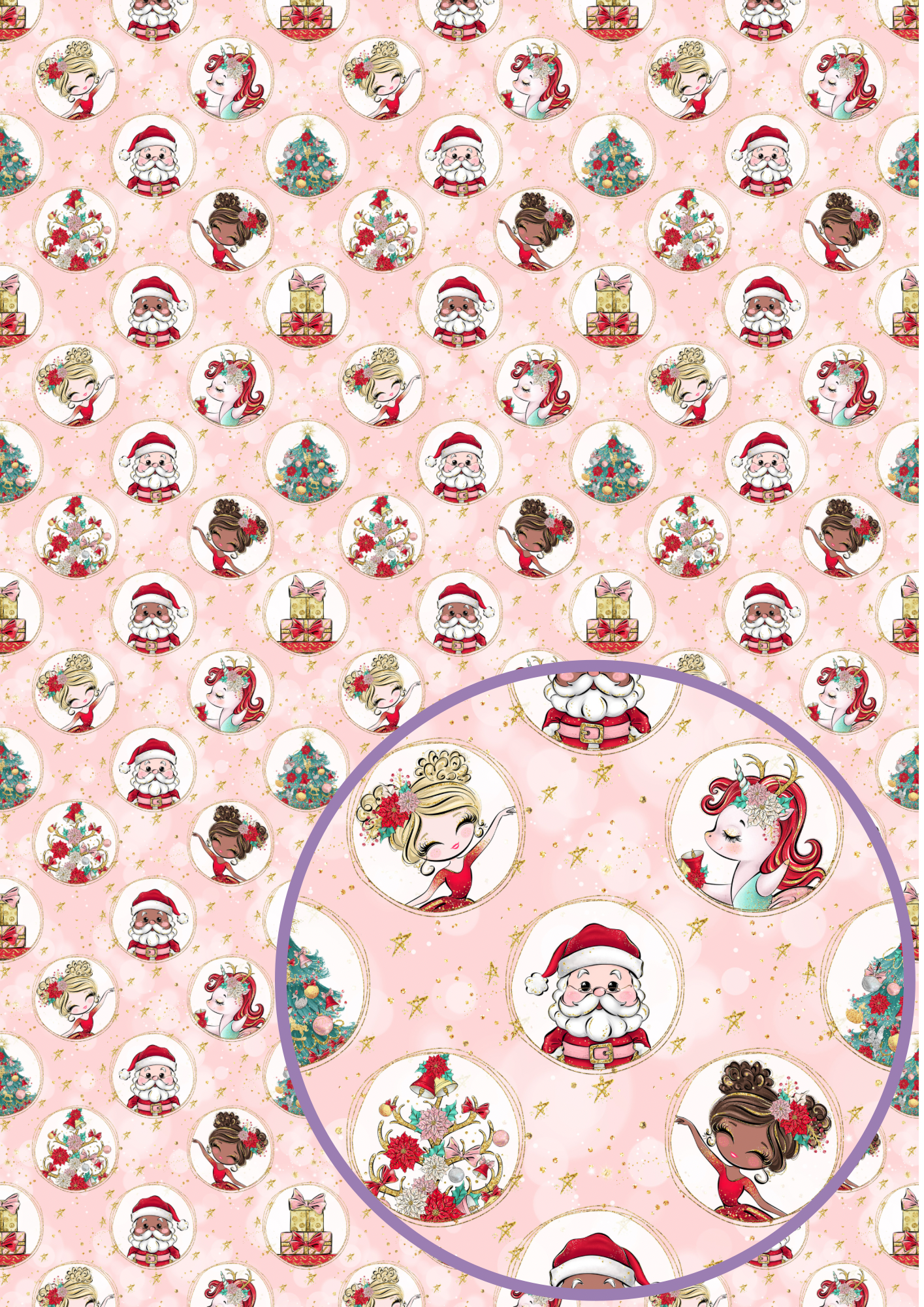 Christmas themed printed canvas  fabric