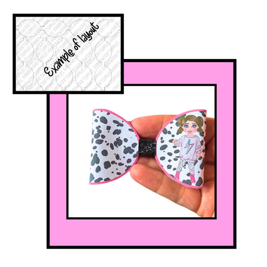 7 x Animal print cute toddler dolly bow loops