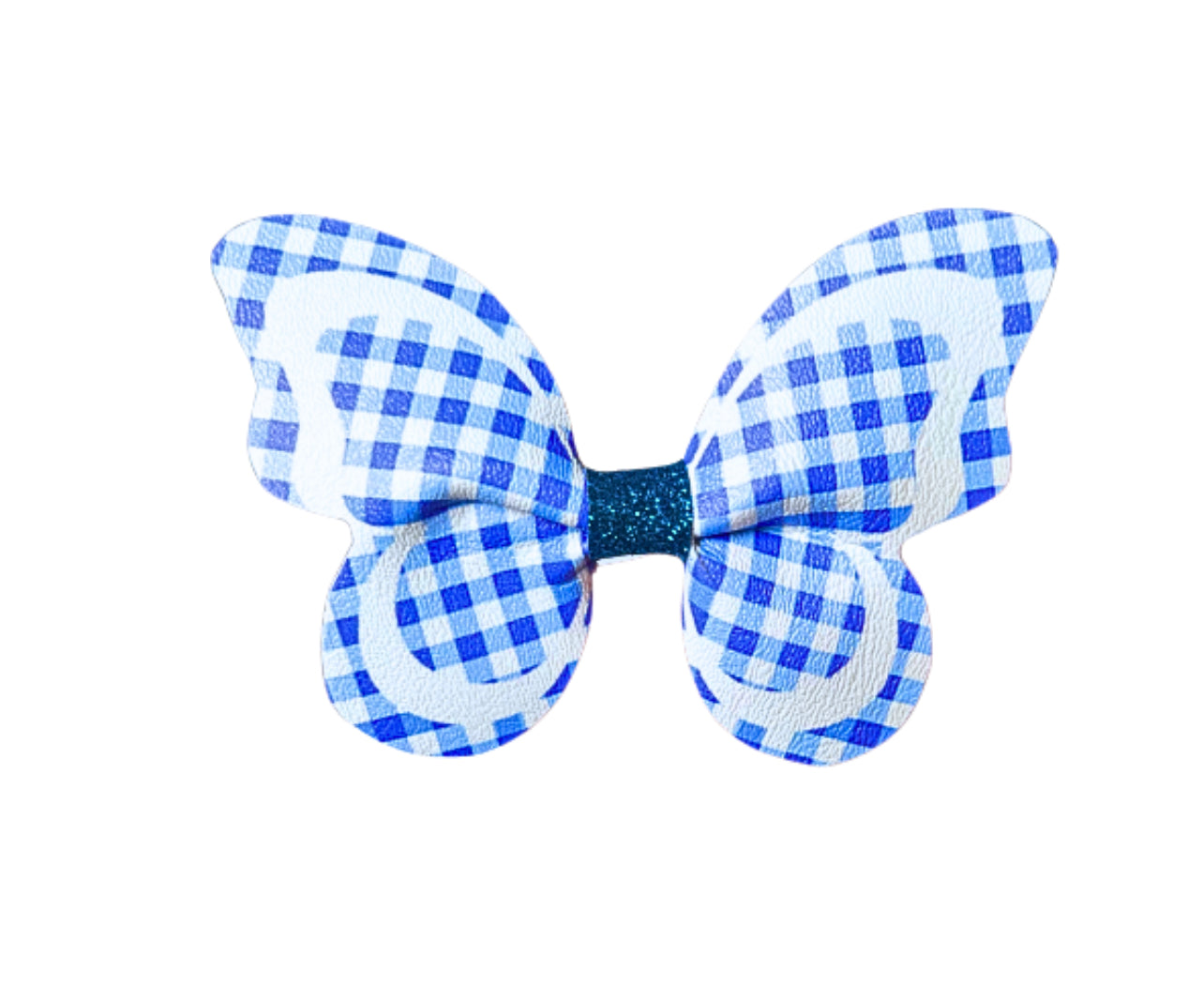7 x Pre printed Ready to cut Butterfly Pinch bows 3.5” School Gingham