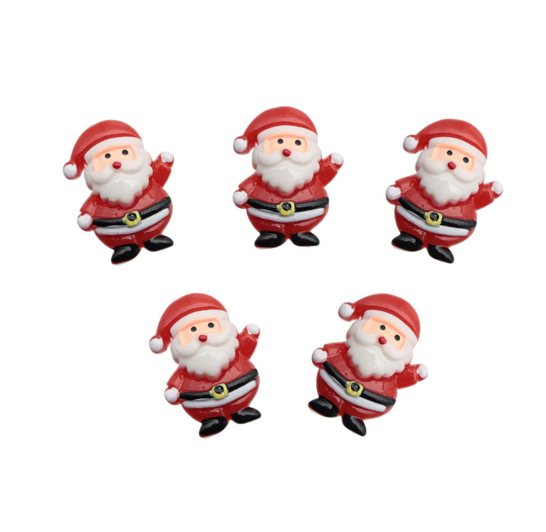 Santa Christmas 3D embellishments x 4