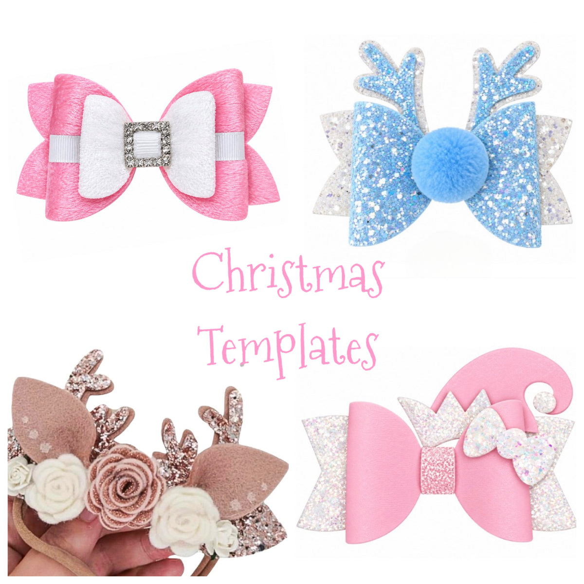 4 piece Christmas Template set