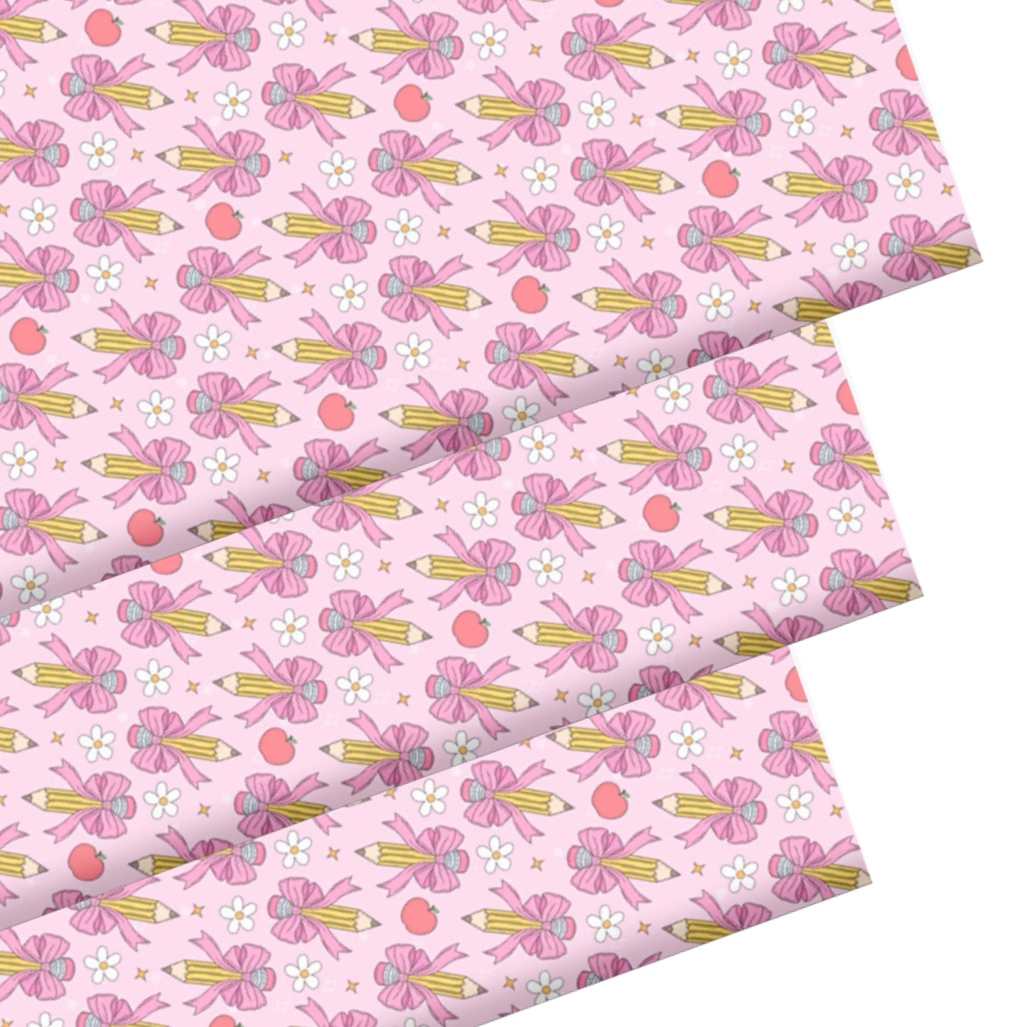 Pencil bows floral  printed premium canvas fabric  fabric