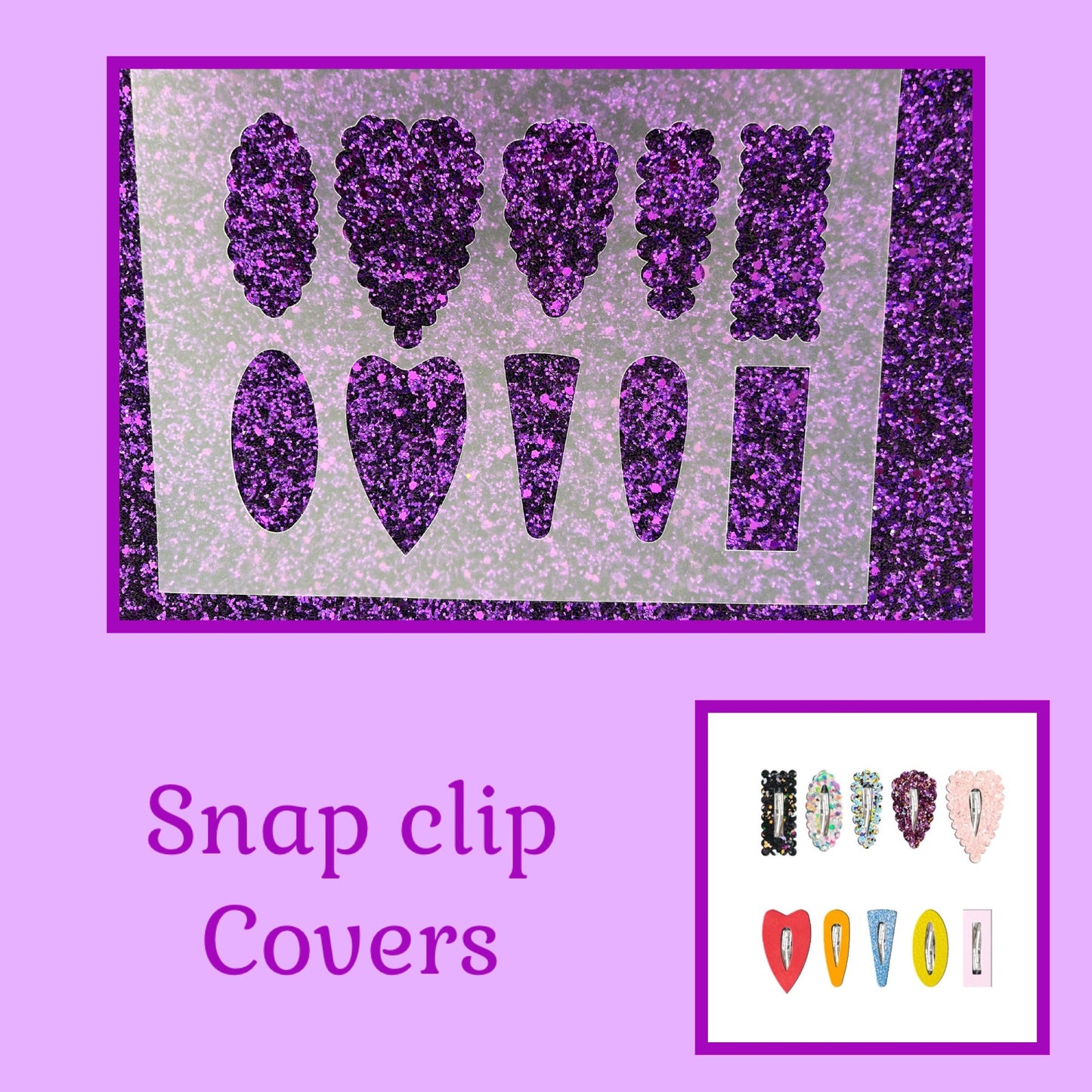 Multi Snap clip cover  plastic Hair bow stencil 5cm