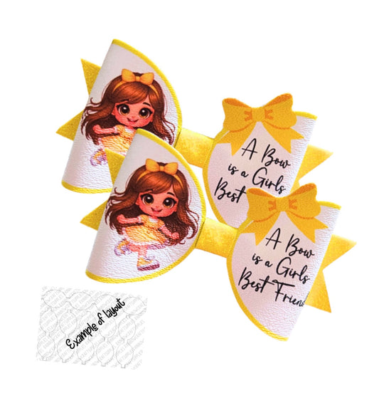 7 x Canvas hair bow loops bow loops 3.5” Bow is a girls best Friend