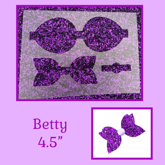 4.5” Betty plastic Hair bow stencil