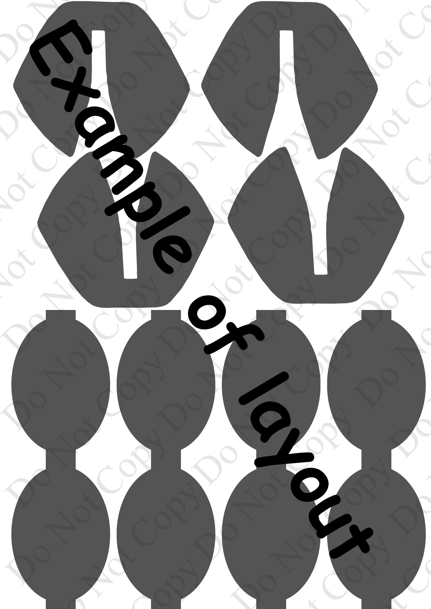 4 x printed in house Leatherette sailor Hairbows loops and tails 3.5” pumpkins
