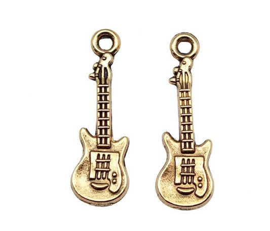 Swifty cowgirl cowboy guitar gold coloured charms