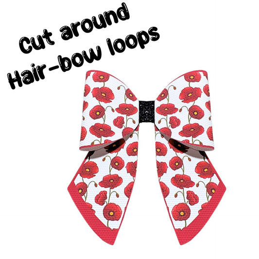 4 x Cut around Sailor bow set 3.5” Poppy Day