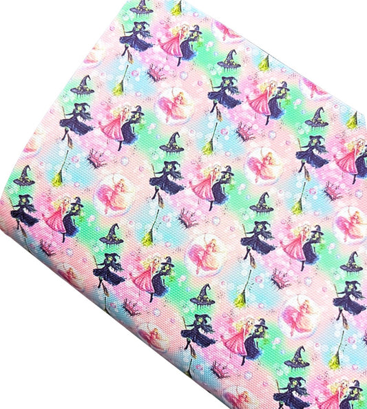 In house leatherette printed fabric A4 Dancing witches