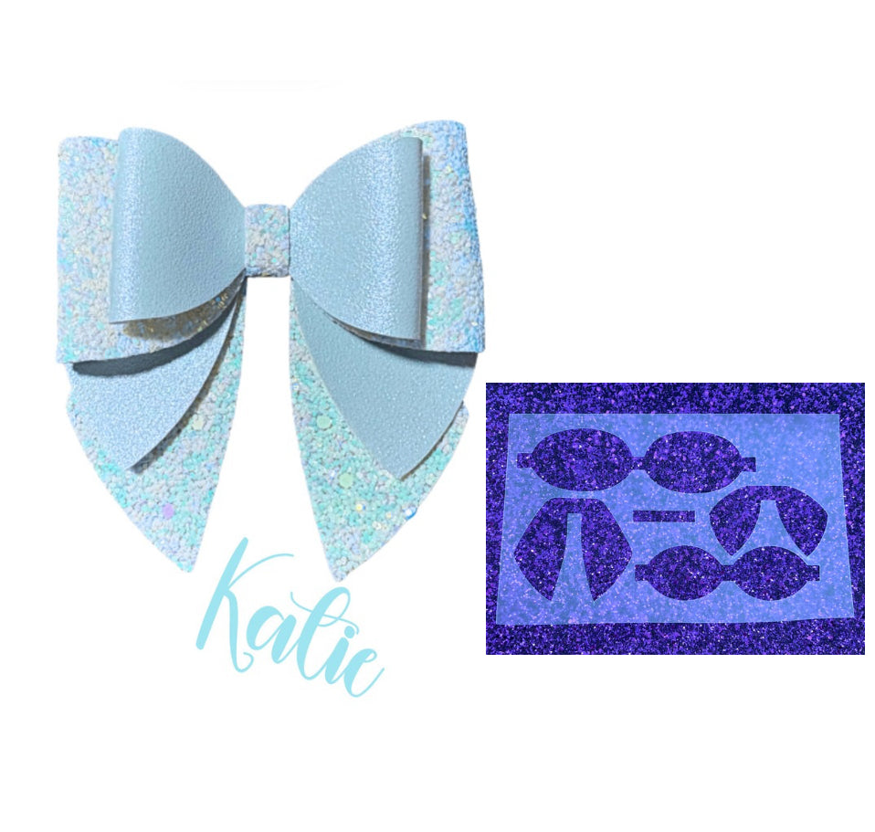 3.5” katie plastic Hair bow stencil