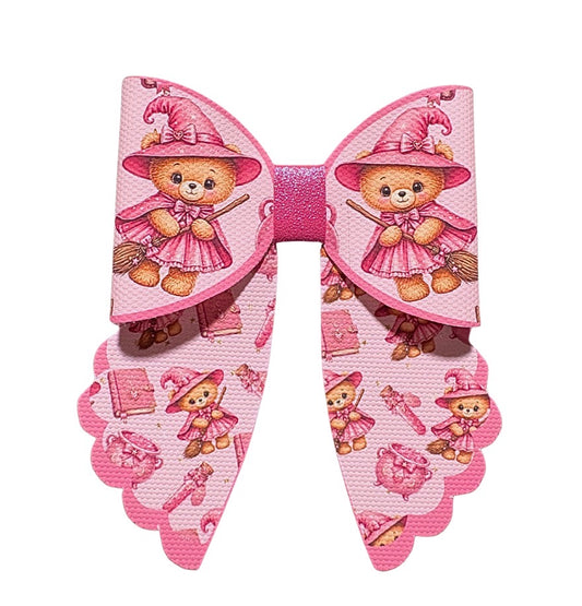 4 x Teddy Witch cut around Scallop Sailor Bows 3.5”