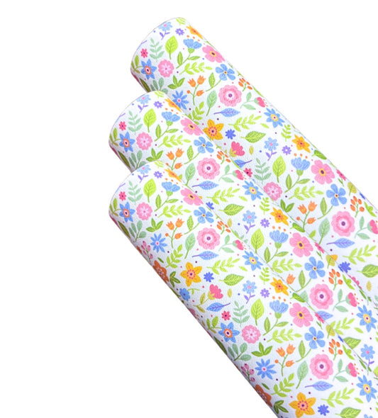 In house leatherette fabric A4 Summer Ditsy Floral