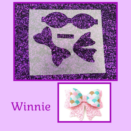 Winnie 3.5” hair bow stencil