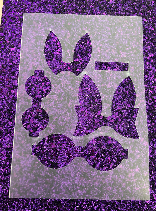 3” Bunny shaped plastic Hair bow stencil