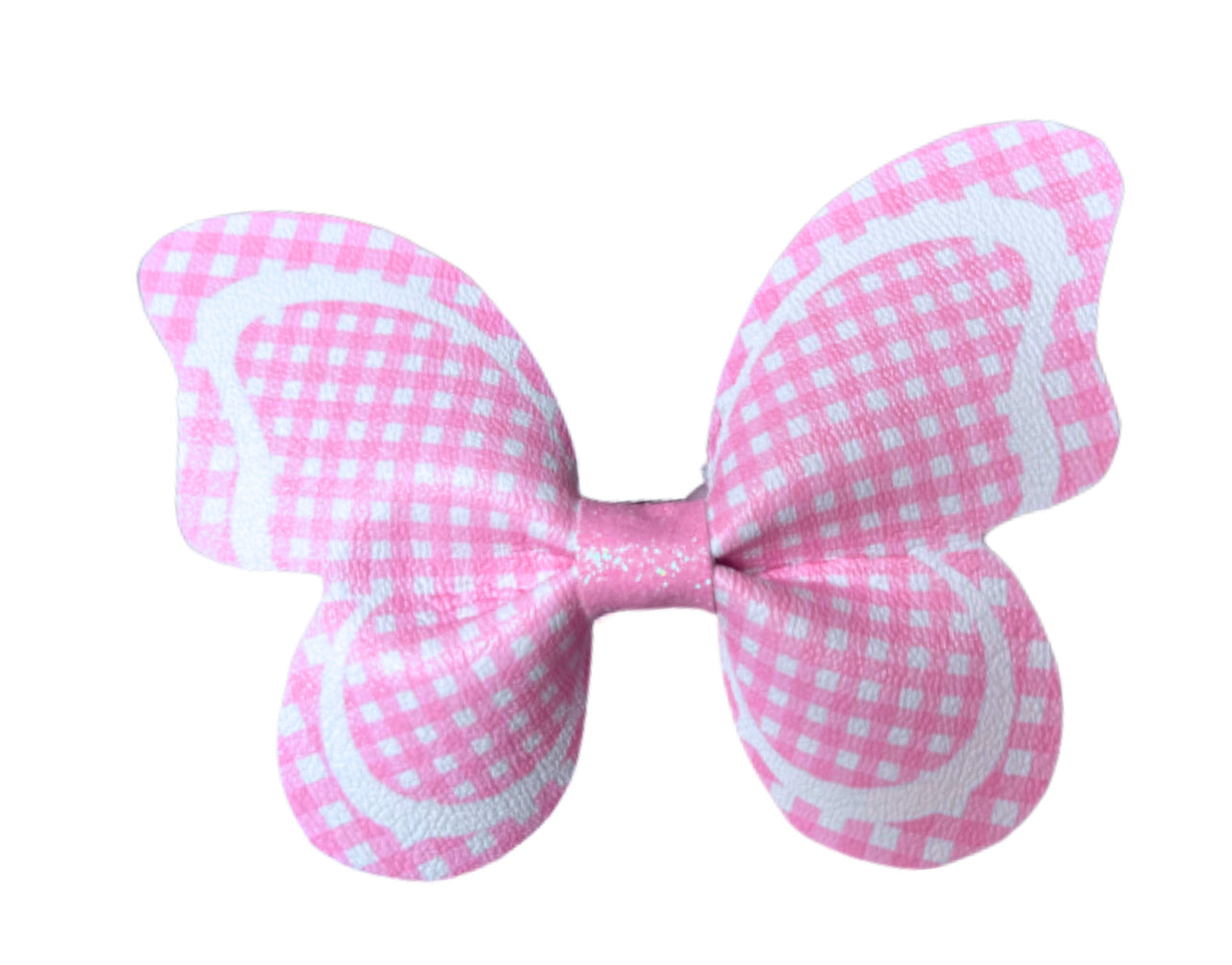 7 x Pre printed Ready to cut Butterfly Pinch bows 3.5” School Gingham