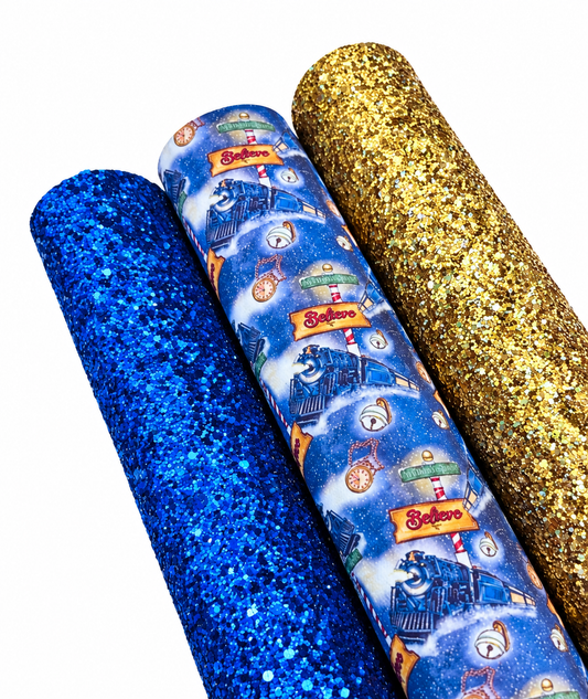 3 Piece Christmas themed fabric set A4 Christmas Train
