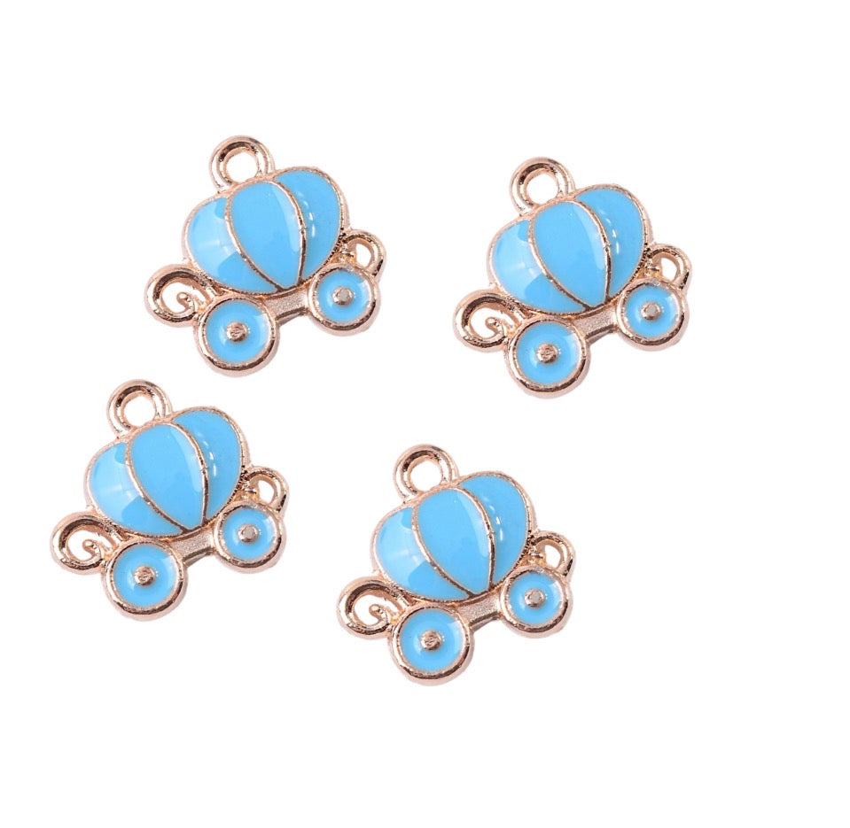 Princess Carriage enamel charms