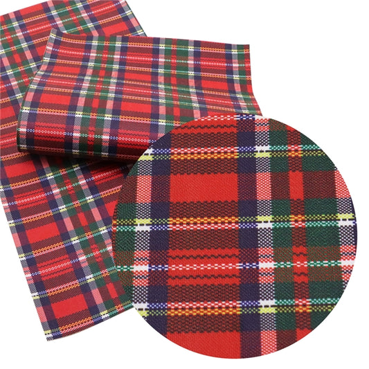 Premium Tartan leatherette fabric A4