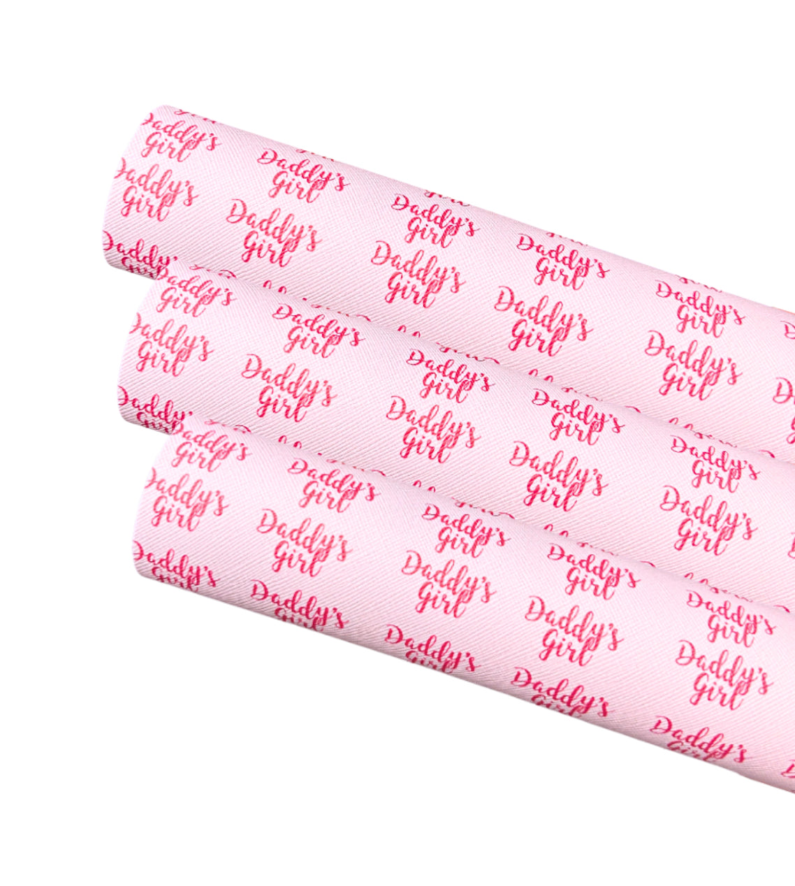 Daddys girl  printed leatherette fabric Pink