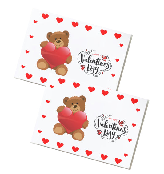 10 x In house printed bow display cards Valentines Theme