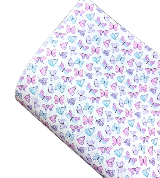 In house leatherette printed fabric A4 Butterflies