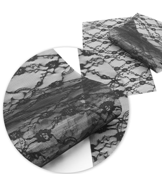 Black Lace pvc transparent jelly fabric Wednesday