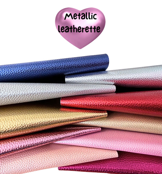 Metallic pearl leatherette Fabric