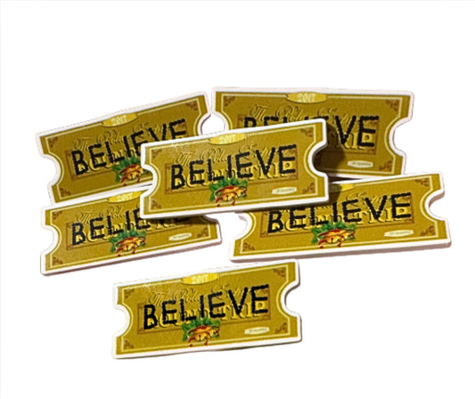Polar Express Train ride planar resin flat back tickets x 4