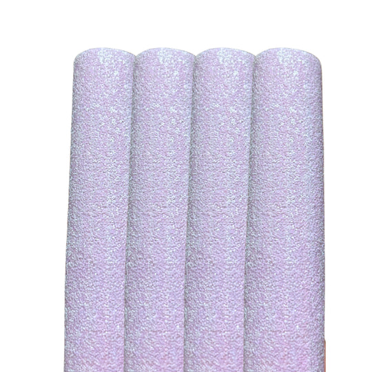 Premium matte lilac twill backed chunky glitter fabric A4