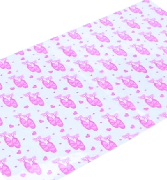 Ballet Slippers transparent vinyl fabric A4