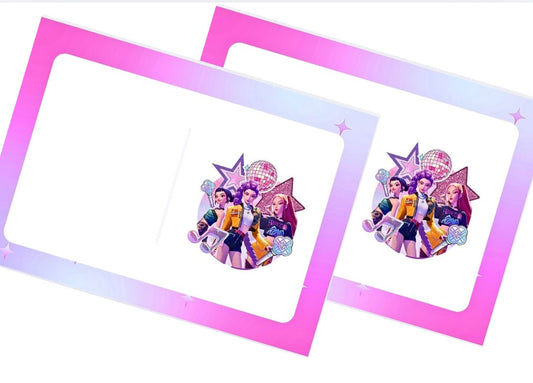 10 x In house printed bow display cards Hunter Girls design